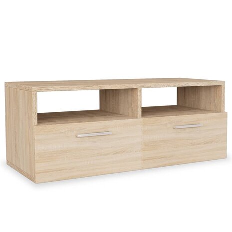 Tv-meubel 95x35x36 cm bewerkt hout eikenkleurig 8718475583714 2