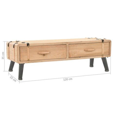 Tv-meubel 120x33x35 cm massief vurenhout 8718475600565 9