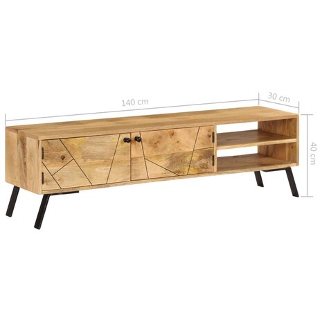 Tv-meubel 140x30x40 cm massief mangohout 8718475604167 11