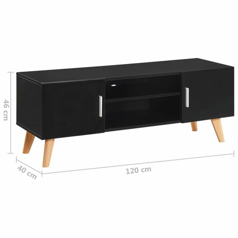 Tv-meubel 120x40x46 cm MDF zwart 8718475716280 6