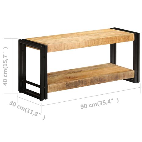 Tv-meubel 90x30x40 cm massief mangohout 8719883549903 8