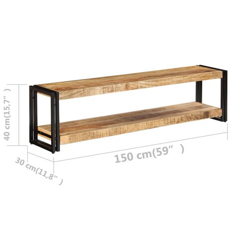 Tv-meubel 150x30x40 cm massief mangohout 8719883549910 7