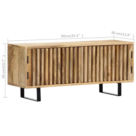 Tv-meubel 90x30x40 cm massief mangohout 8719883571072 10