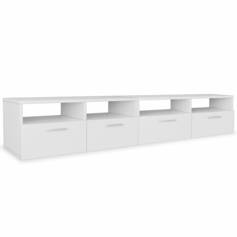 Tv-meubels 2 st 95x35x36 cm bewerkt hout wit 8718475599586 2