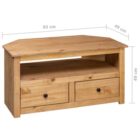 Tv-hoekkast Panama Range 93x49x49 cm massief grenenhout 8719883682549 9