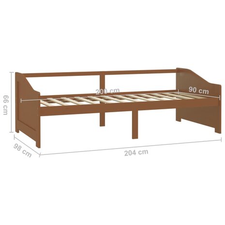 Bedbank 3-zits massief grenenhout honingbruin 90x200 cm 8720286579244 8