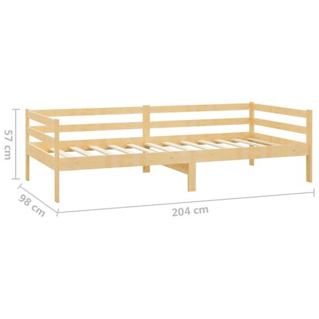 Slaapbank massief grenenhout 90x200 cm 8720286641262 8