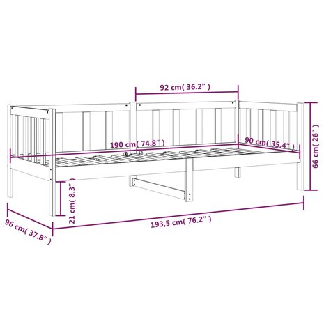 Slaapbank 90x190 cm massief grenenhout 8720287133445 11