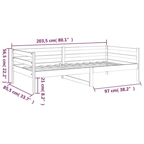 Slaapbank 80x200 cm massief grenenhout honingbruin 8720287133773 11