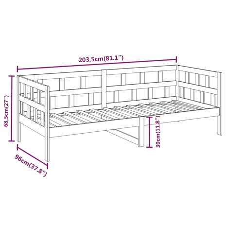 Slaapbank massief grenenhout 90x200 cm 8720287067931 11