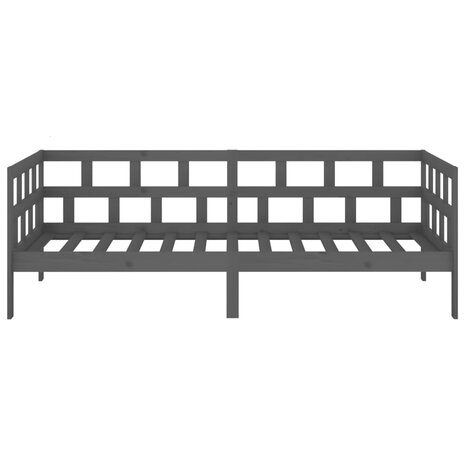 Slaapbank massief grenenhout grijs 90x190 cm 8720287068051 8