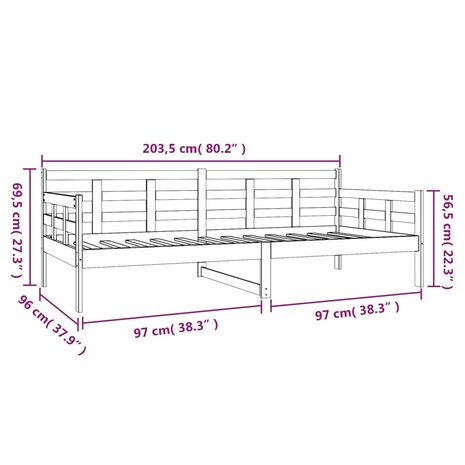 Slaapbank 90x200 cm massief grenenhout 8720287073352 11