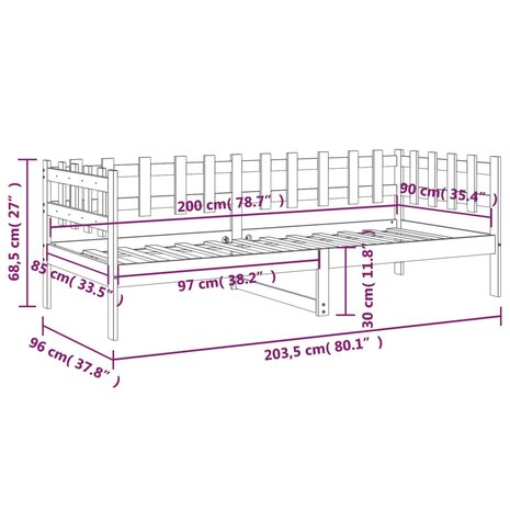 Slaapbank 90x200 cm massief grenenhout 8720287136446 11