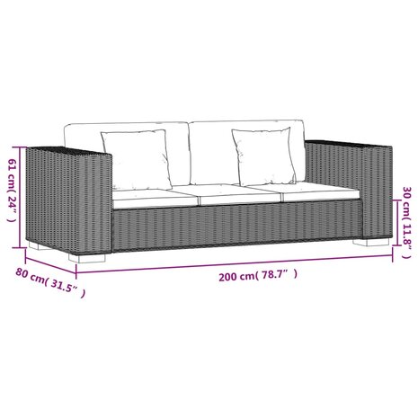 3-zits bankstel set rattan 8-delig 8718475523468 7