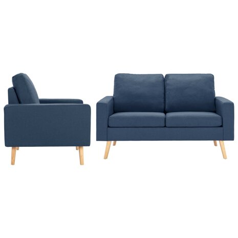 2-delig Bankstel stof blauw 8720286112663 1