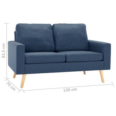 2-delig Bankstel stof blauw 8720286112663 9