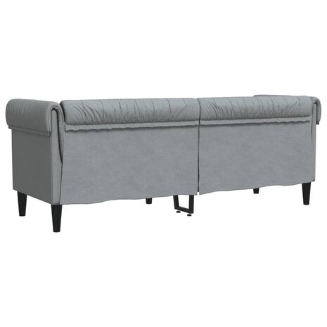 Driezitsbank Chesterfield-stijl stof lichtgrijs 8721012399426 6