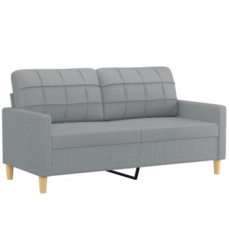 2-delige Loungeset met kussens stof lichtgrijs 8721012062412 4