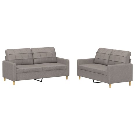 2-delige Loungeset met kussens stof taupe 8721012062481 2