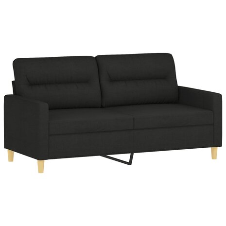 2-delige loungeset met kussens stof zwart 8721012065390 4