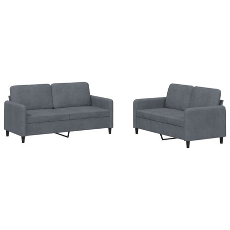 2-delige Loungeset fluweel donkergrijs 8721012069428 2