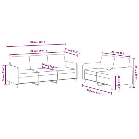 2-delige Loungeset fluweel geel 8721012069879 7