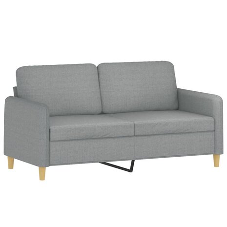 2-delige Loungeset met kussens stof lichtgrijs 8721012070530 4