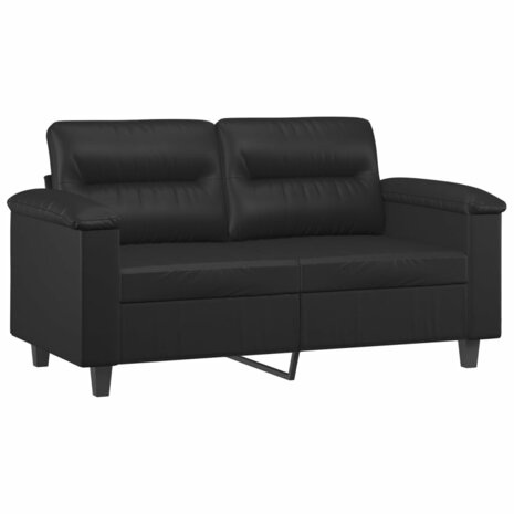 2-delige Loungeset met kussens kunstleer zwart 8721012073296 3