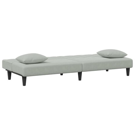 2-delige Loungeset met kussens fluweel lichtgrijs 8721012453647 5