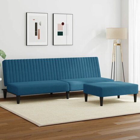 2-delige Loungeset fluweel blauw 8721012453753 1