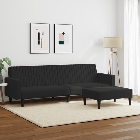 2-delige Loungeset fluweel zwart 8721012453852 3