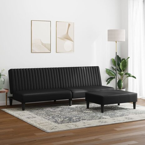 2-delige Loungeset kunstleer zwart 8721012453876 3