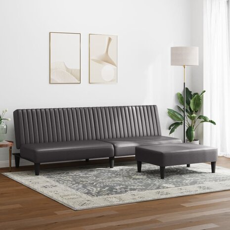 2-delige Loungeset kunstleer grijs 8721012453883 3