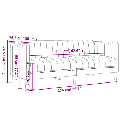 2-zitsbank stof bruin 8721012399983 9