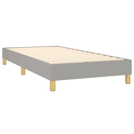 Boxspring met matras stof lichtgrijs 90x200 cm 8720287405696 4