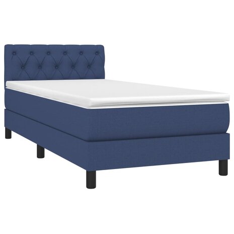 Boxspring met matras en LED stof blauw 80x200 cm 8720287368793 3