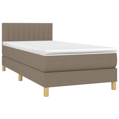 Boxspring met matras en LED stof taupe 80x200 cm 8720287373575 4