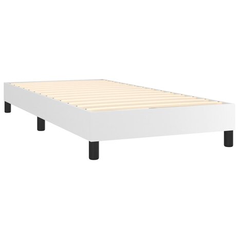 Boxspring met matras en LED kunstleer wit 80x200 cm 8720287376545 5