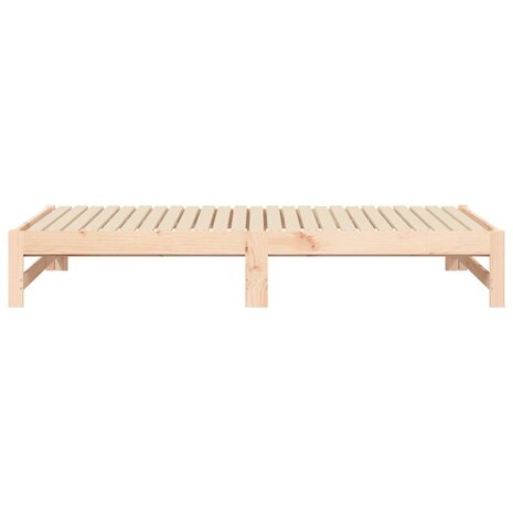 Slaapbank uitschuifbaar massief grenenhout 2x(75x190) cm 8720845639440 10