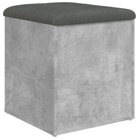 Opbergbankje 42x42x45 cm bewerkt hout betongrijs 8721012162396 7