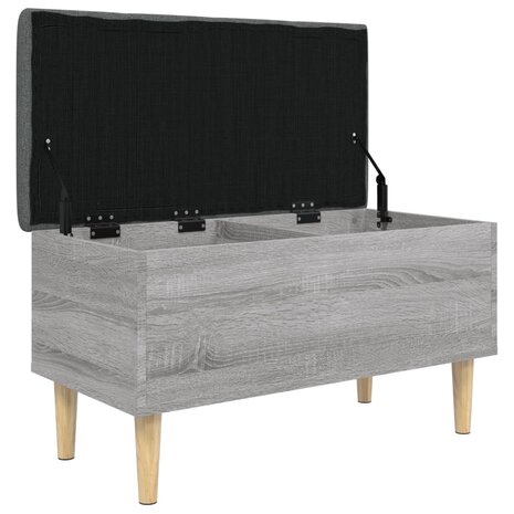 Opbergbankje 82x42x46 cm bewerkt hout grijs sonoma eikenkleurig 8721012162839 4