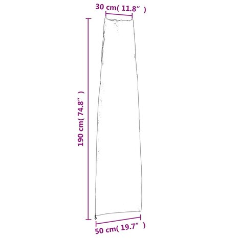 Parasolhoezen 2 st 190x50/30 cm 420D oxford stof 8721012085329 11