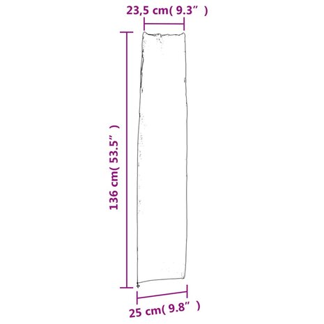 Parasolhoezen 2 st 136x25/23,5 cm 420D oxford stof 8721012085343 11