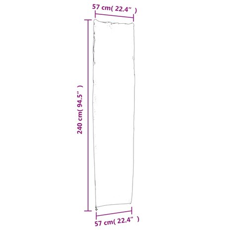 Parasolhoes 240x57/57 cm 420D oxford stof zwart 8721012160682 10