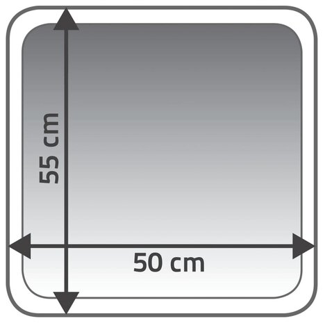 RIDDER Badkamermat Coins 55x50 cm grijs 7103807 4006956710396 4