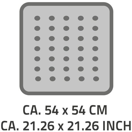 RIDDER Douchemat anti-slip Plattfuß 54x54 cm grijs 67287 4006956672878 2