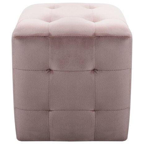 Nachtkastjes 2 st 30x30x30 cm fluweel roze 8719883574660 3