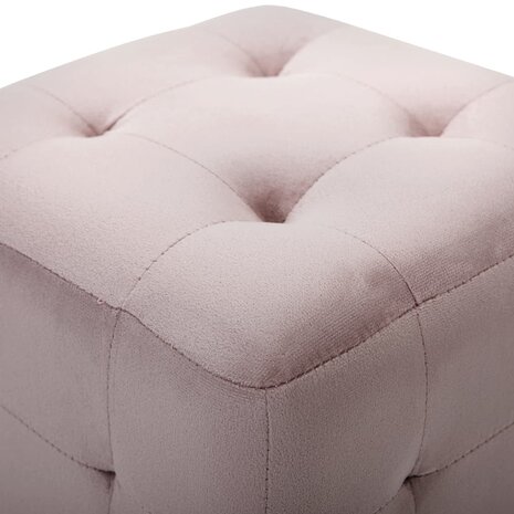 Nachtkastjes 2 st 30x30x30 cm fluweel roze 8719883574660 4