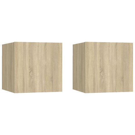 Nachtkastjes 2 st 30,5x30x30 cm spaanplaat sonoma eikenkleurig 8720286579770 1