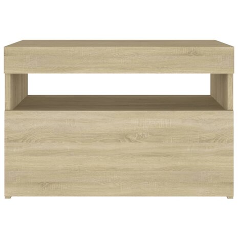 Nachtkastje LED-verlichting 60x35x40 cm bewerkt hout sonoma eik 8720286640623 10